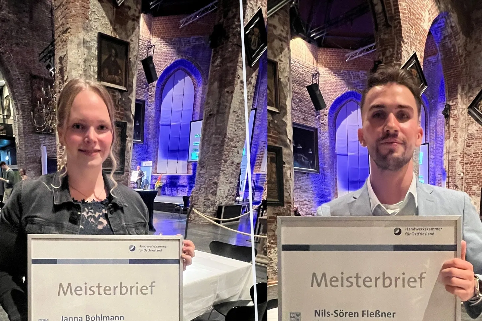 Janna Bohlmann, Malermeisterin und Nils-Sören Fleßner, Kfz-Mechatronikermeister